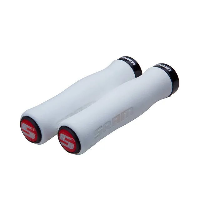Poignées Sram Foam Locking Grips 129mm blanc