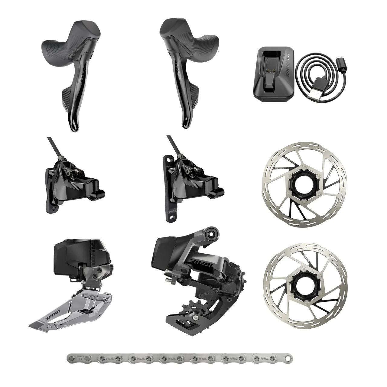 Mini groupe double plateau Sram Rival 1 Mini groupe double plateau Sram Rival