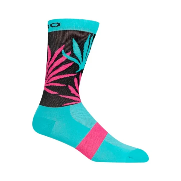 Chaussettes Giro Comp High Rise bleu et rose 46-48