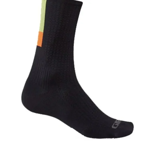 Chaussettes Giro HRC Team noir, jaune et orange 36-39