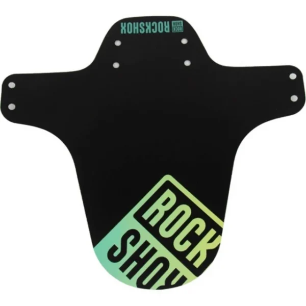 Garde-boue Rockshox pour fourches VTT noir, jaune et vert