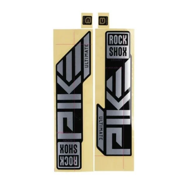 Autocollants Rockshox Pike Ultimate Argent et noir