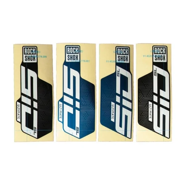 Autocollants Rockshox SID SL Ultimate Flight Attendant Argent et noir