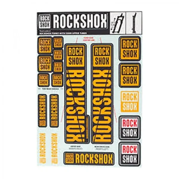 Kit de stickers Rockshox Orange pour fourches 35mm