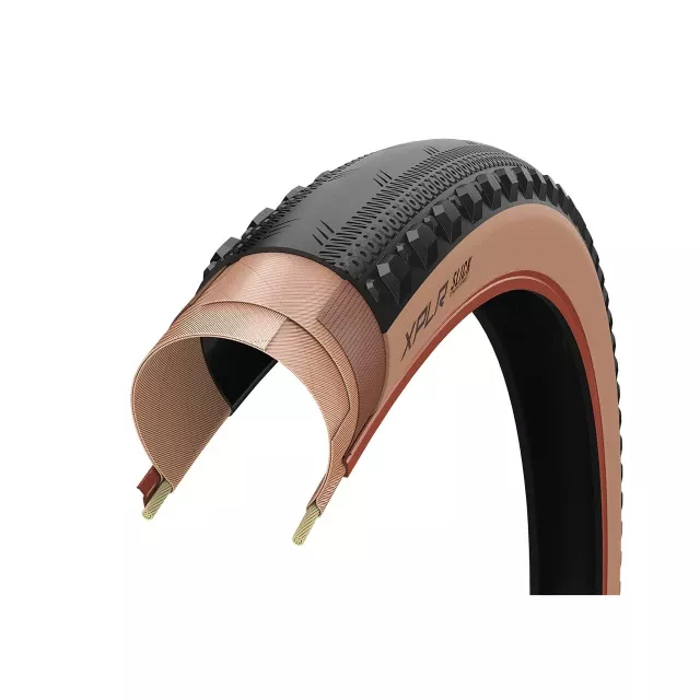 Pneu gravel Zipp Goodyear XPLR Slick 700x45c beige et noir