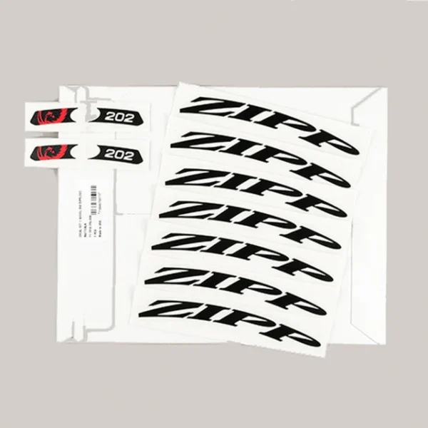 Kit de stickers pour une roue Zipp 202 noir mat