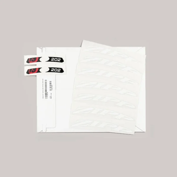Kit de stickers pour une roue Zipp 202 blanc mat