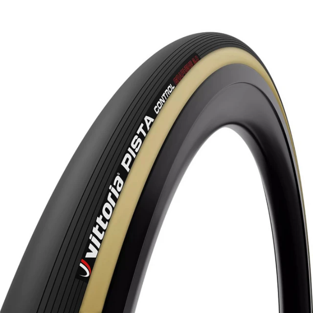 Boyau piste Vittoria Pista Control 700x23c beige et noir 1 Boyau piste Vittoria Pista Control 700x23c beige et noir
