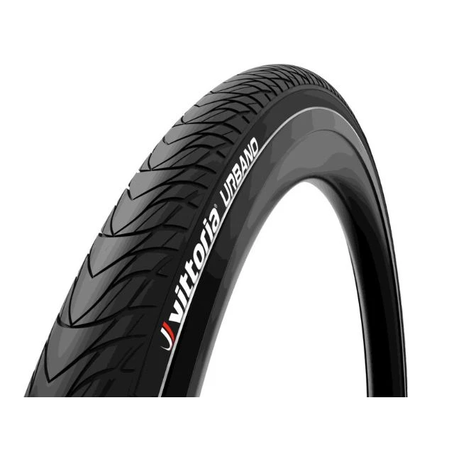 Pneu rigide ville Vittoria Urbano 700x32c noir réfléchissant