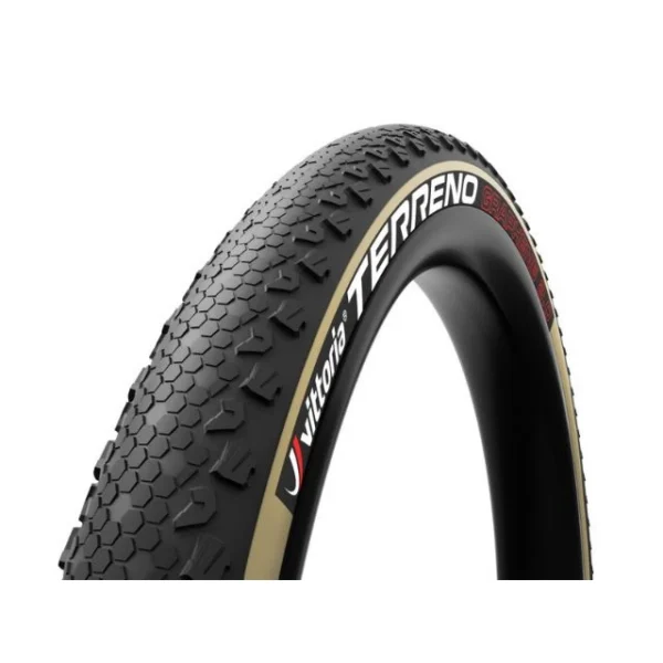 Pneu souple gravel Vittoria Terreno Dry 700x38c beige et noir