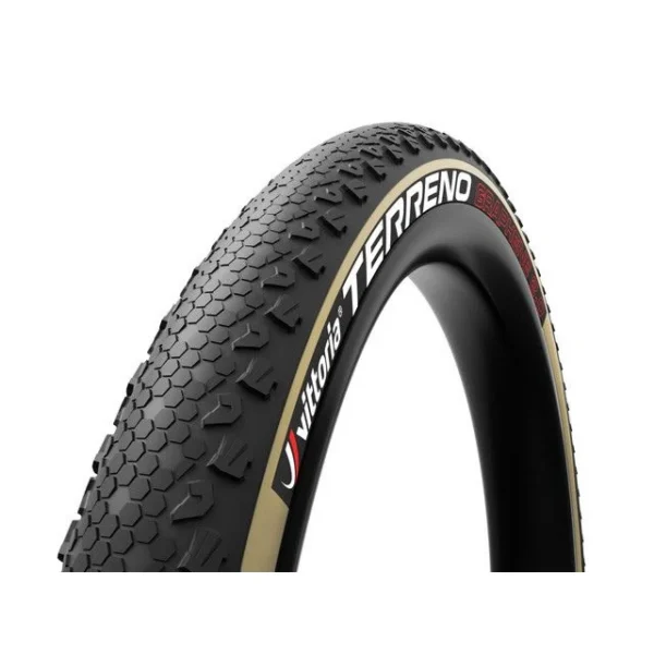 Pneu souple gravel Vittoria Terreno Dry 700x45c beige et noir