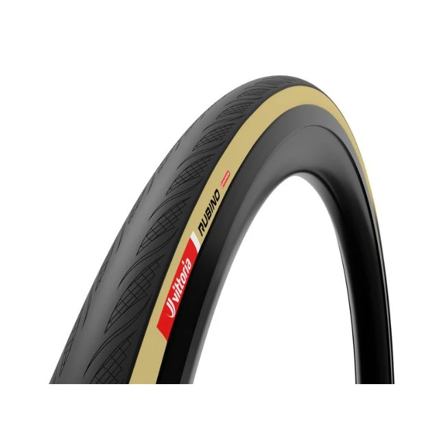 Pneu souple route Vittoria Rubino V TLR 700x32c beige et noir
