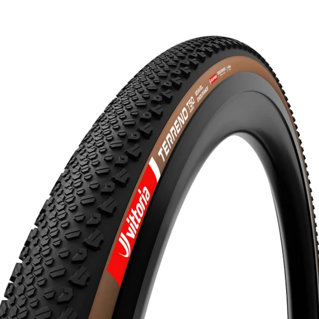 Pneu souple gravel Vittoria Terreno T50 Mixed 700x45c TLR marron et noir