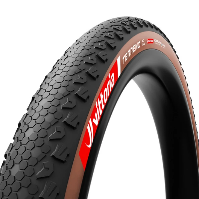Pneu souple VTT Vittoria Terreno XC Trail 29x2.4 marron et noir