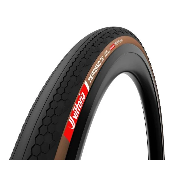 Pneu souple gravel Vittoria Terreno T10 Hardpack 700x45c marron et noir