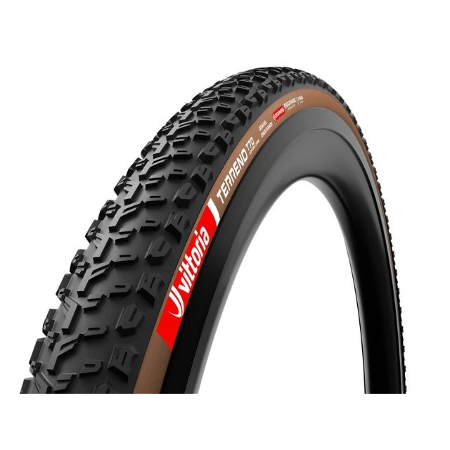 Pneu souple gravel Vittoria Terreno T70 Coarse Loose 700x40c marron et noir