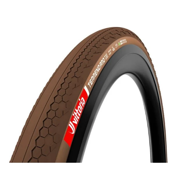 Pneu souple gravel Vittoria Terreno Pro T10 Hardpack 700x45c marron