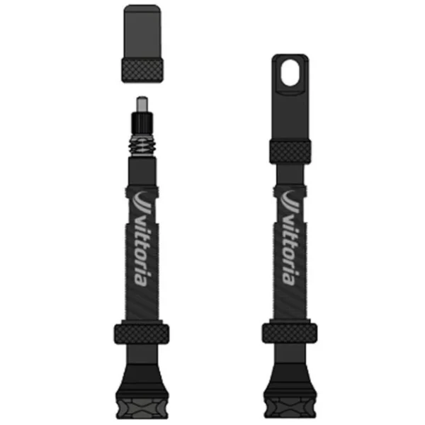Paire de valves Vittoria Multiway Tubeless 80mm noir