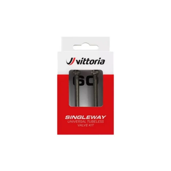 Lot de 2 de valves Tubeless Vittoria en laiton 40mm Argent