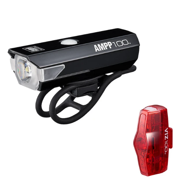 Pack d'éclairage arrière et avant CatEye AMPP 100 et ViZ 100 1 Pack d'éclairage arrière et avant CatEye AMPP 100 et ViZ 100