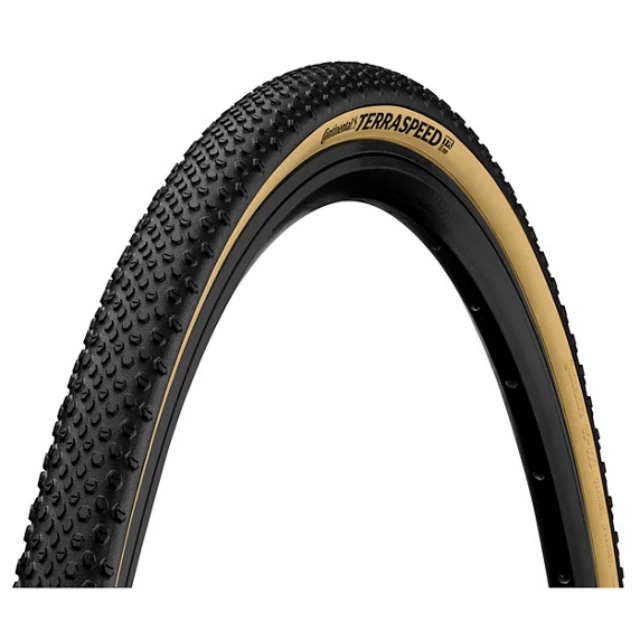 Pneu souple Gravel Continental Terra Speed ProTection 700x35C beige et noir