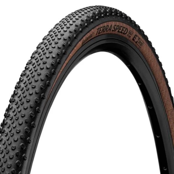 Pneu souple Gravel Continental Terra Speed ProTection 700x45C marron et noir