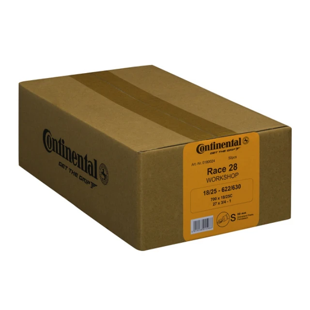 Lot de 50 chambres à air Continental Race 28 valve presta 60mm vrac