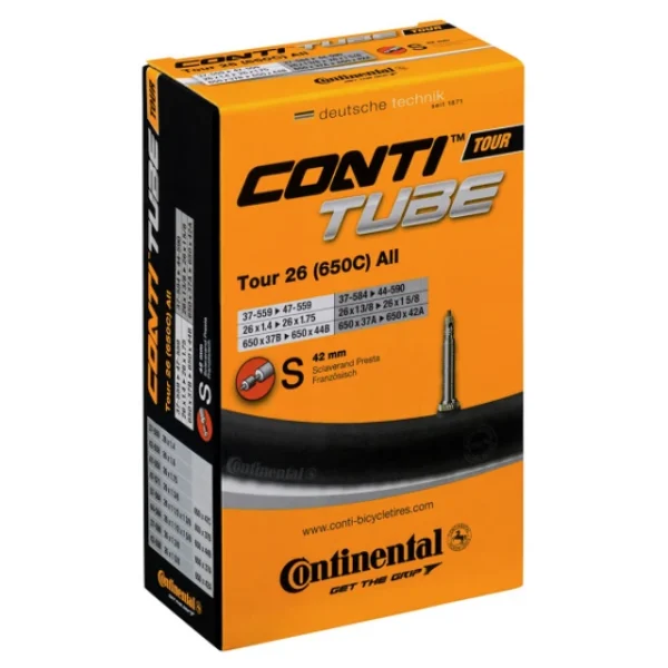 Chambre à air Continental Tour 26 valve schrader 40mm