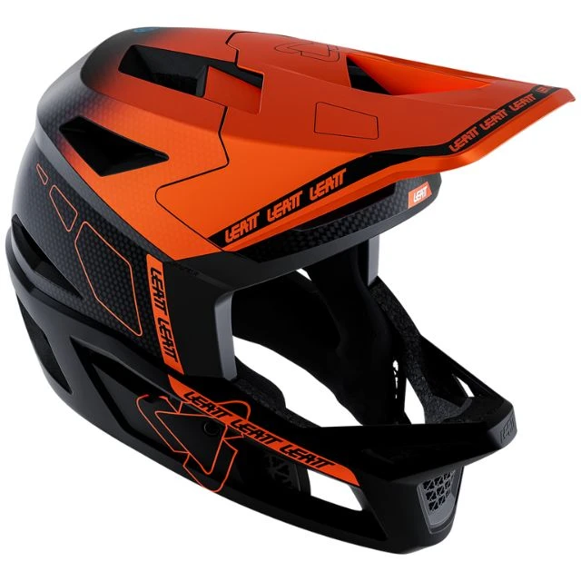 Casque Leatt MTB Gravity 6.0 Carbon noir et orange S