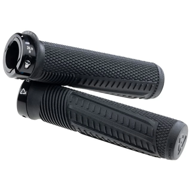 Poignées Leatt ReaFlex 6.0 Half Waffle Fin 30mm noir