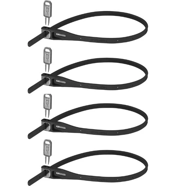 Lot de 4 collier antivol armé Hiplok Z Lok noir