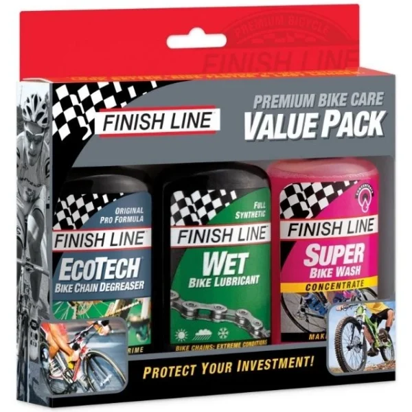 Lot d'entretien Finish Line Premium Bike Care Wet