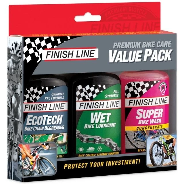 Lot d'entretien Finish Line Premium Bike Care Wet