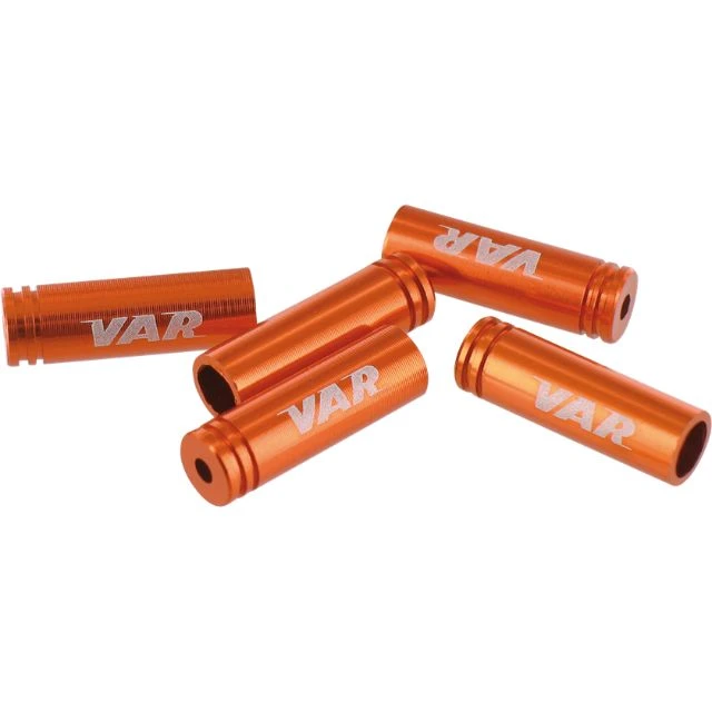 Flacon de 100 embouts de gaine Var 4mm aluminium orange