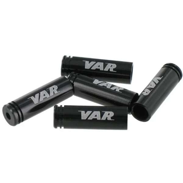 Sachet de 4 embouts de gaine dérailleur Var aluminium noir