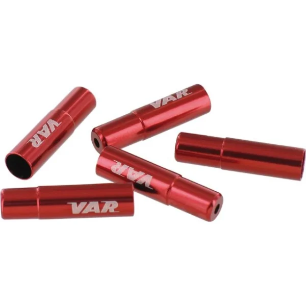 Sachet de 4 embouts de gaine frein Var aluminium rouge