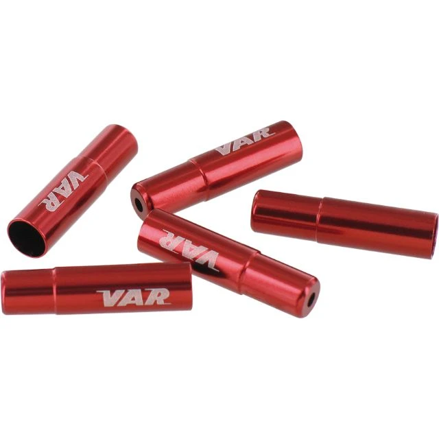Sachet de 4 embouts de gaine frein Var aluminium rouge