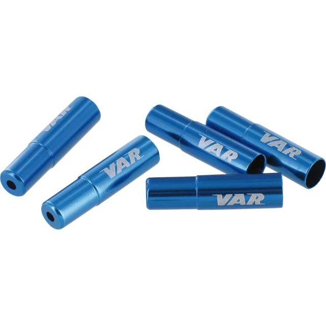 Sachet de 4 embouts de gaine frein Var aluminium bleu