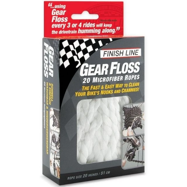 Lot de 20 ficelles de nettoyage Finish Line Gear Floss
