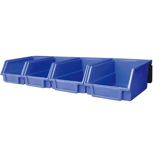 Lot de 4 bacs à bec Var pour panneaux perforés bleu