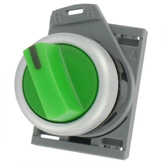 Bouton vert Var avec boîtier contact