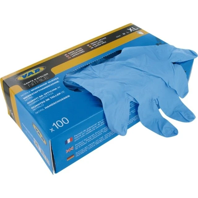 Lot de 100 gants d'atelier Var en nitrile taille XL