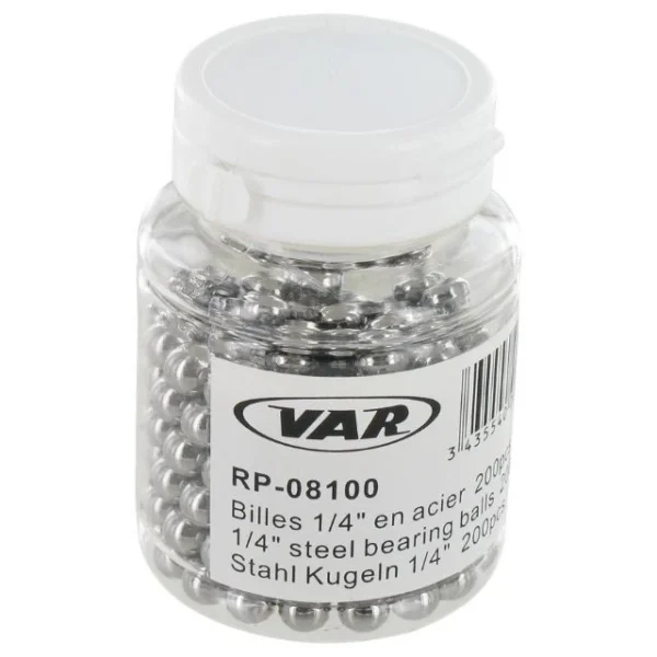 Lot de 200 billes Var professionnel 1/4 - 6.35mm