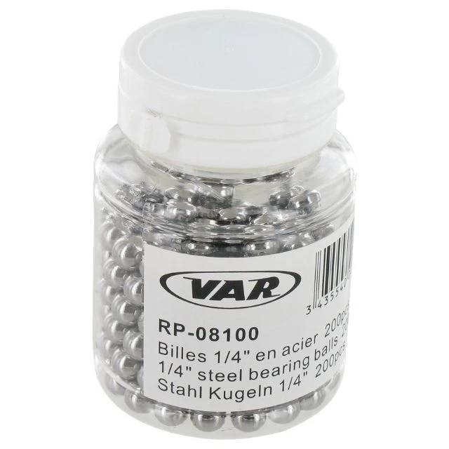 Lot de 200 billes Var professionnel 1/4 - 6.35mm