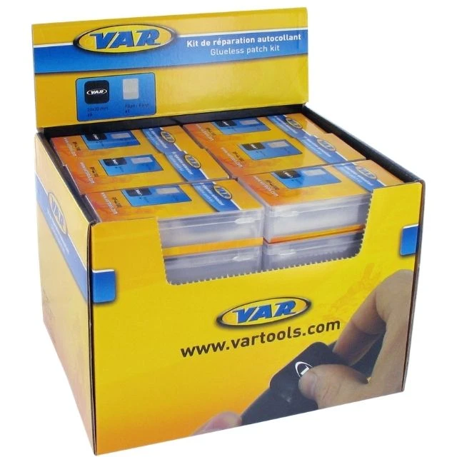 Lot de 36 kits de patchs adhésifs Var avec présentoir