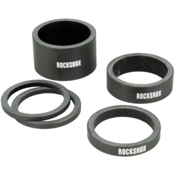 Entretoises de direction carbone UD Rockshox blanc 1-1/8 pouce