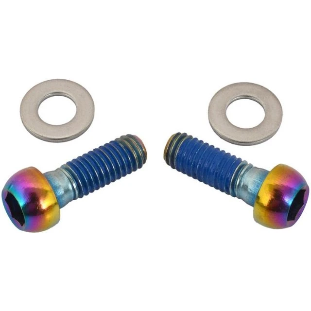 Lot de 2 vis d'étrier postmount Sram acier inox arc-en-ciel