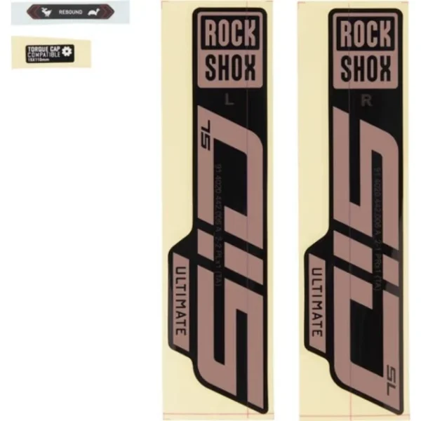Autocollants Rockshox SID SL Ultimate cuivre et noir