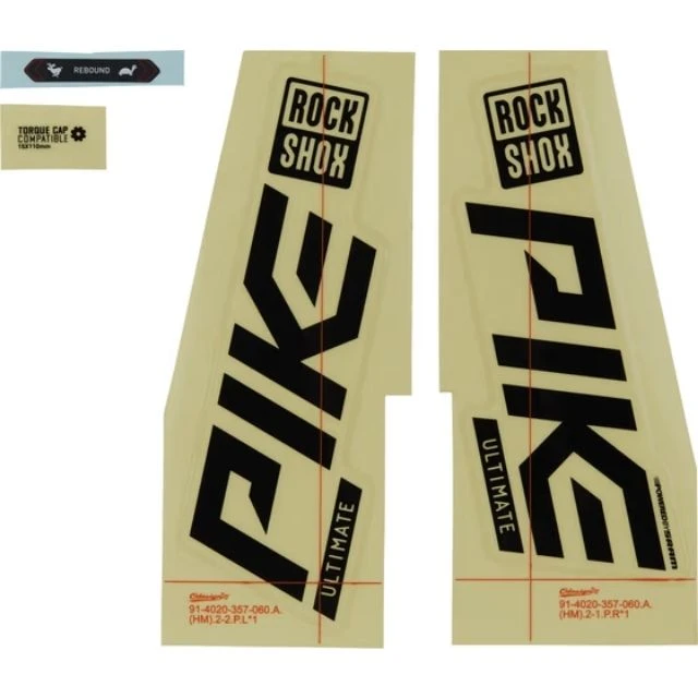 Autocollants Rockshox Pike Ultimate noir