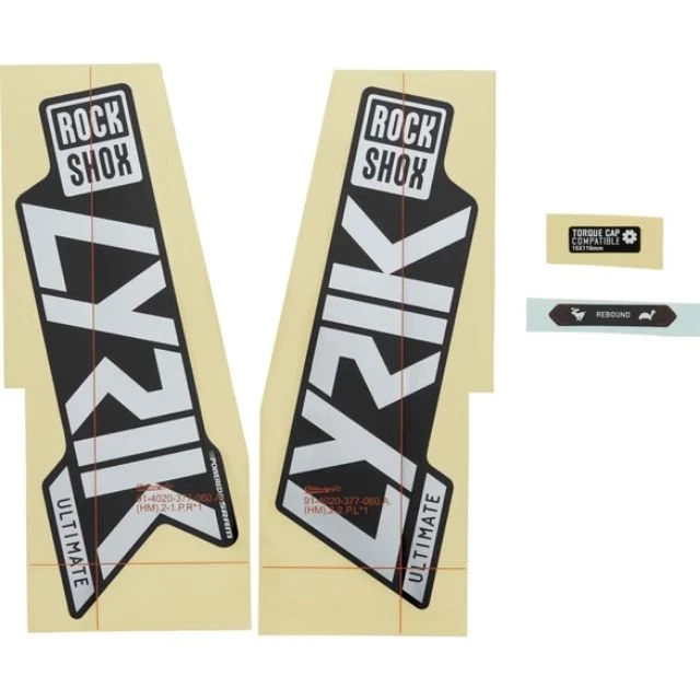 Autocollants Rockshox Lyrik Ultimate blanc et noir